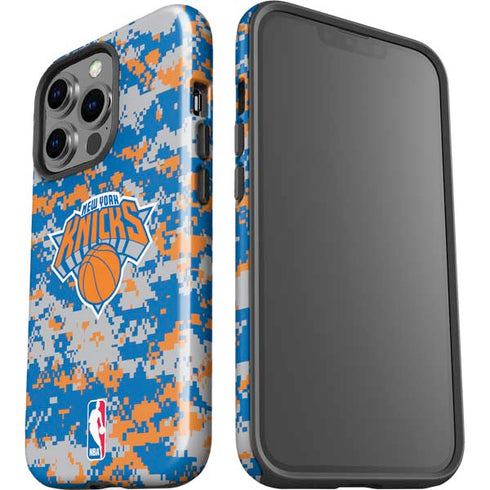 NBA New York Knicks Digi Camo iPhone 15 Pro Impact Case